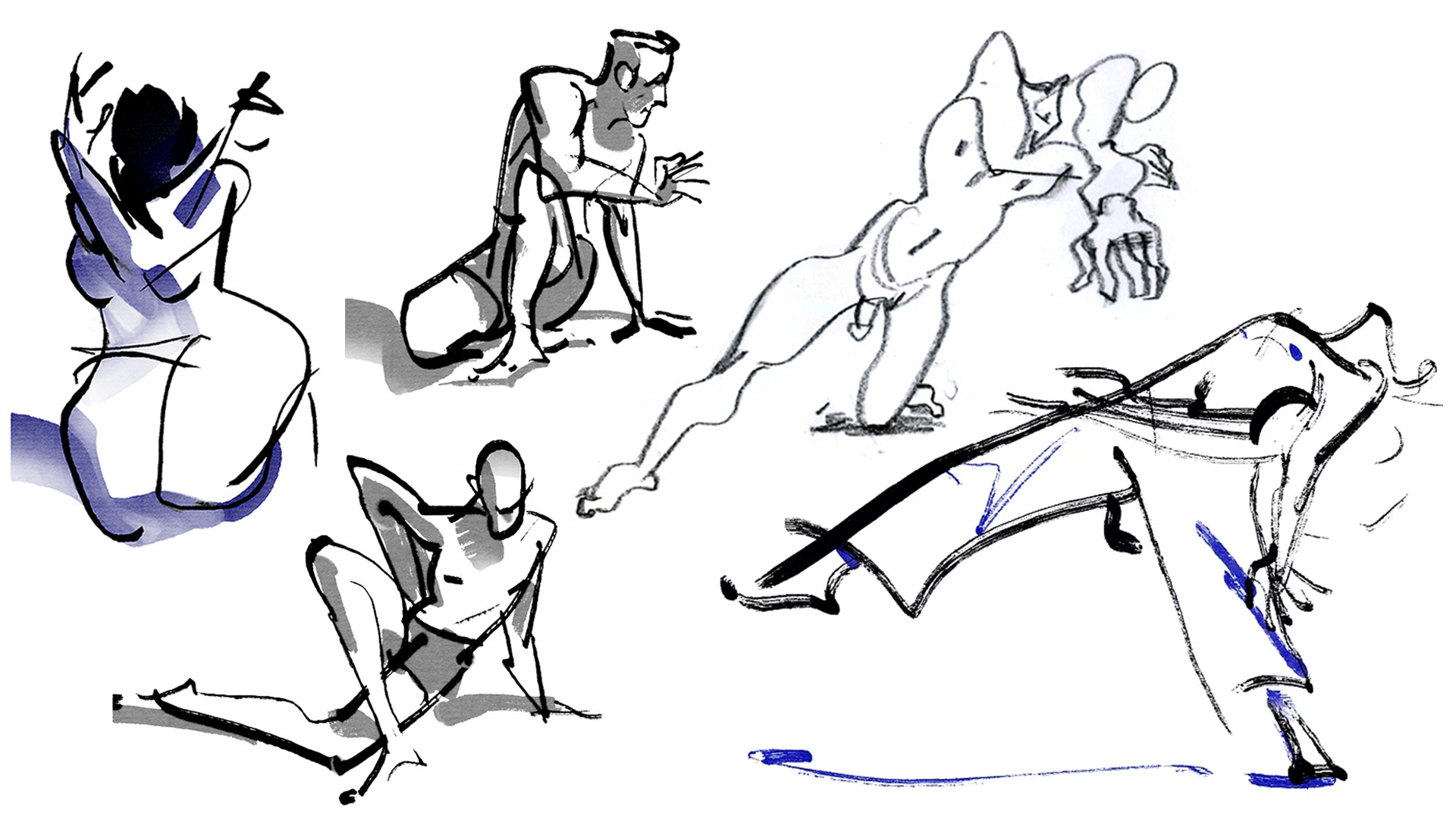 Life drawing and gesture studies